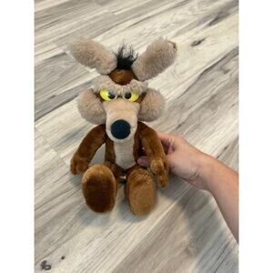 Vtg Wile E Coyote Plush 1971 Warner Bros Mighty Star Stuffed Animal 12” Poseable